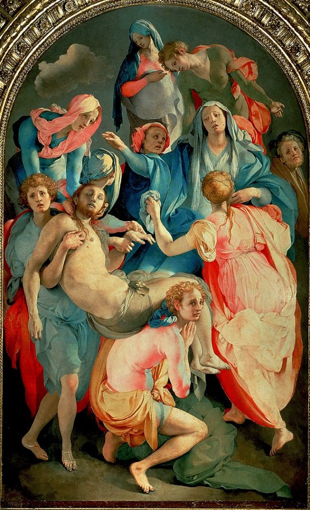 La pala di Pontorno rappresenta la deposizione di Cristo dalla Croce