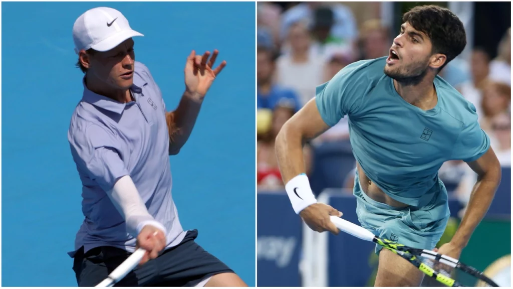 Jannik Sinner costretto al ritiro nella finale del Masters 1000 di Cincinnati contro Carlos Alcaraz, agosto 2025