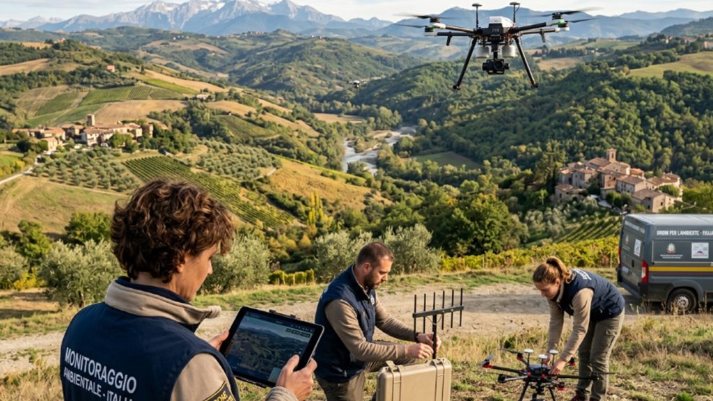 droni per monitoraggio ambientale