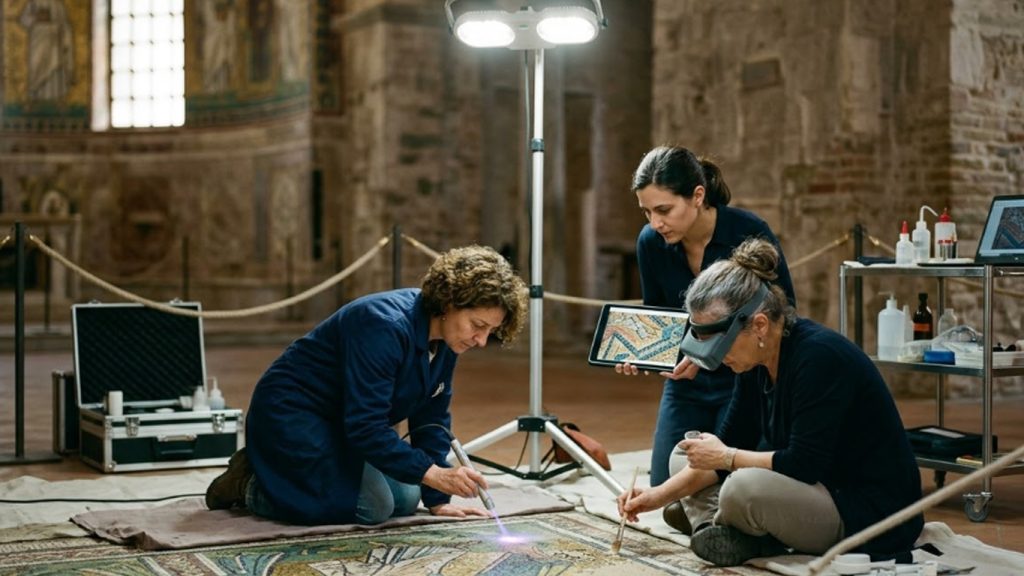 Restauro del mosaico italiano