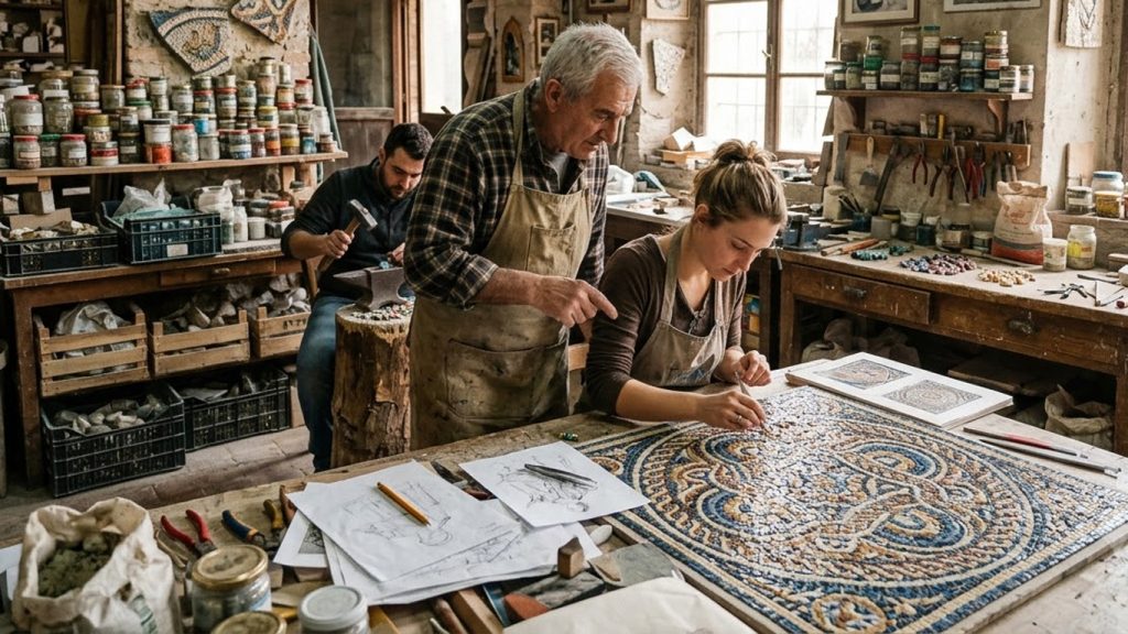 arte tradizionale del mosaico