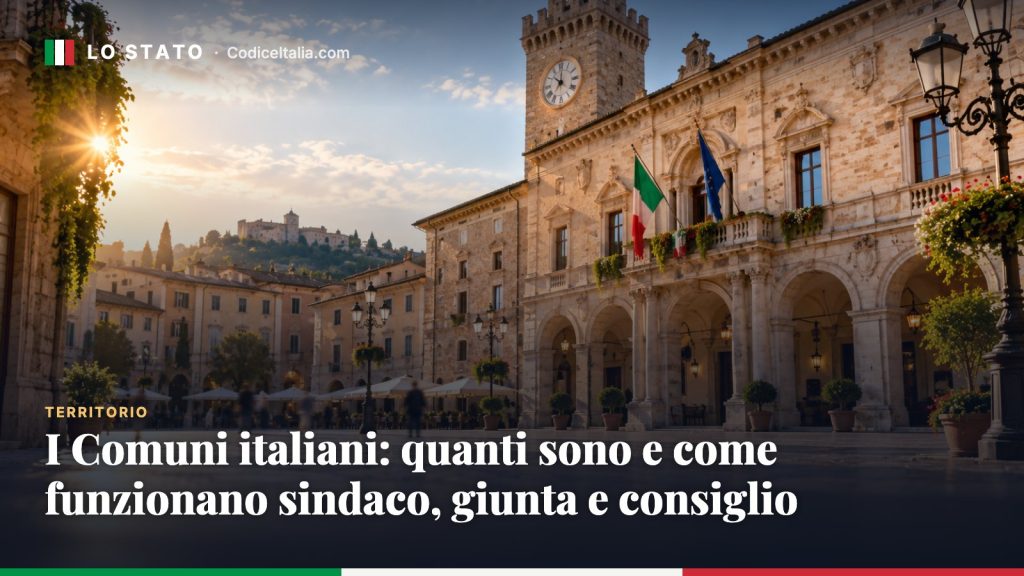 I Comuni italiani: quanti sono e come funzionano sindaco, giunta e consiglio