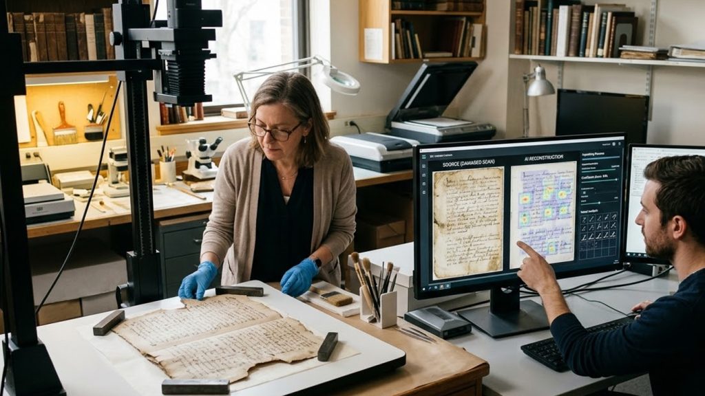 intelligenza artificiale nel restauro documentale