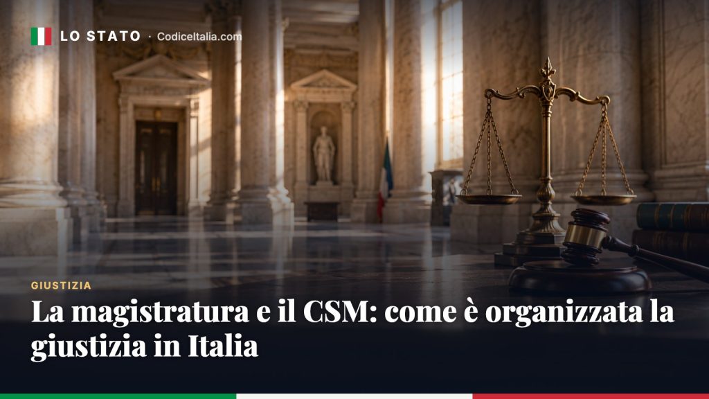 La magistratura e il CSM: come è organizzata la giustizia in Italia