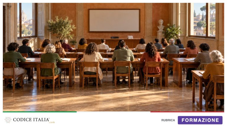 Adulti in un'aula universitaria a Roma per gli Stati Generali dell'apprendimento permanente